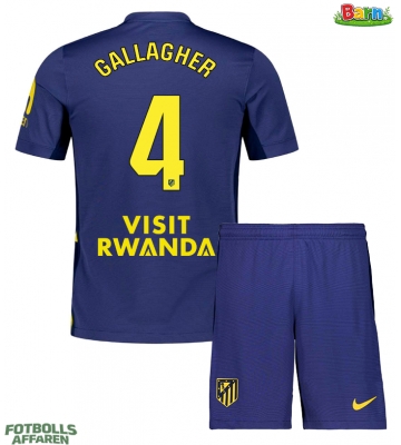Atletico Madrid Conor Gallagher #4 Bortaställ Barn 2025-26 Kortärmad (+ Korta byxor)